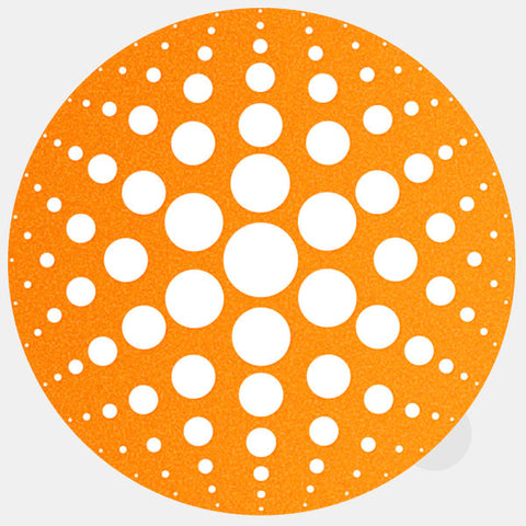 neon orange "dot pattern 3" reusable macbook sticker tabtag