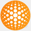 neon orange "dot pattern 3" reusable macbook sticker tabtag