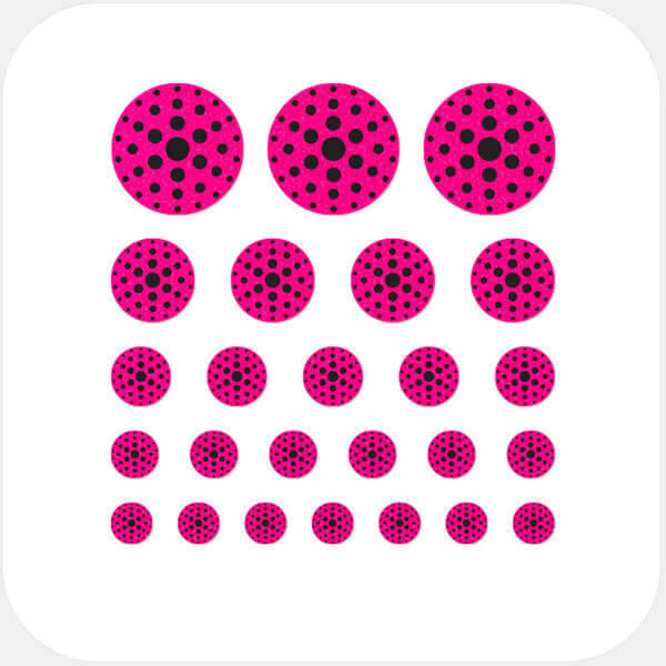 webcam privacy cover set with multiple sizes for phones laptops tablets and desktop computers – neon pink Dot Pattern 3 CamTag