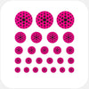 neon pink "PatternDots3" reusable privacy sticker set CamTag