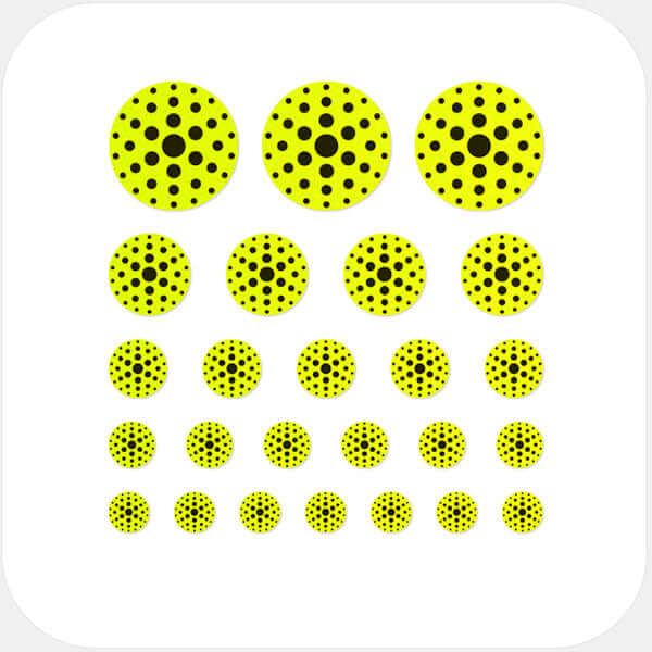 webcam privacy cover set with multiple sizes for phones laptops tablets and desktop computers – neon yellow Dot Pattern 3 CamTag
