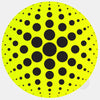 neon yellow "dot pattern 3" reusable macbook sticker tabtag