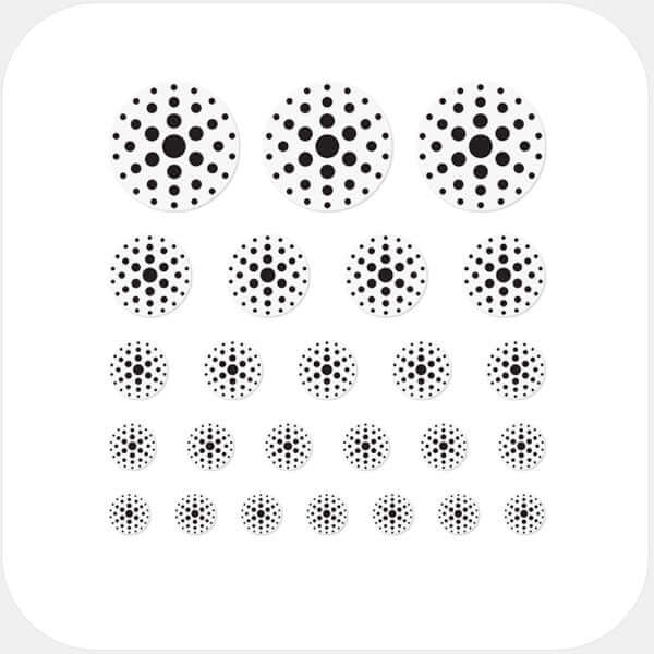 webcam privacy cover set with multiple sizes for phones laptops tablets and desktop computers – white Dot Pattern 3 CamTag
