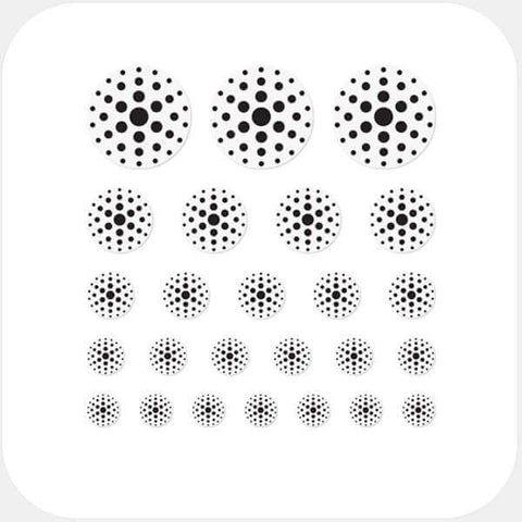 white "dot pattern 3" reusable privacy sticker set CamTag