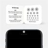 white "dot pattern 3" reusable privacy sticker CamTag on phone