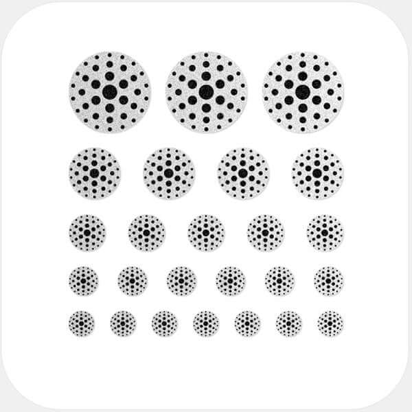 webcam privacy cover set with multiple sizes for phones laptops tablets and desktop computers – silver Dot Pattern 3 CamTag
