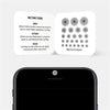 silver "dot pattern 3" reusable privacy sticker CamTag on phone