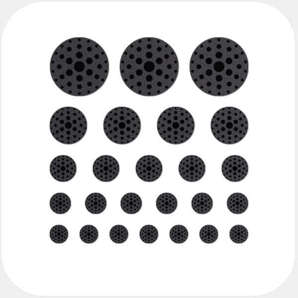 webcam privacy cover set with multiple sizes for phones laptops tablets and desktop computers – spaceblack Dot Pattern 3 CamTag