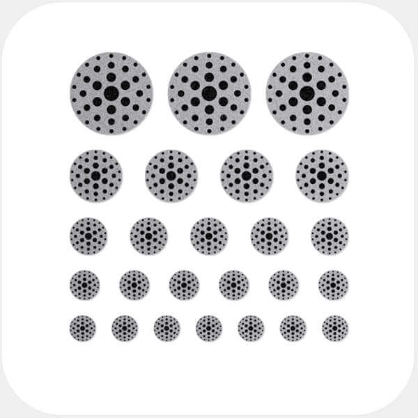 webcam privacy cover set with multiple sizes for phones laptops tablets and desktop computers – spacegray Dot Pattern 3 CamTag