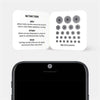 spacegray "dot pattern 3" reusable privacy sticker CamTag on phone