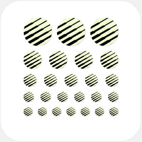 luminescent day "PatternLines1" reusable privacy sticker set CamTag