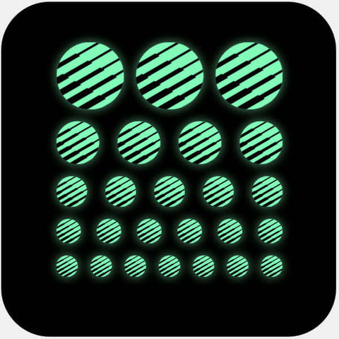 luminescent night "PatternLines1" reusable privacy sticker set CamTag