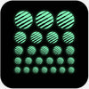 luminescent night "PatternLines1" reusable privacy sticker set CamTag