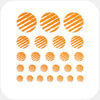 neon orange "PatternLines1" reusable privacy sticker set CamTag