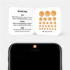 neon orange "PatternLines1" reusable privacy sticker CamTag on phone
