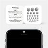 white "PatternLines1" reusable privacy sticker CamTag on phone