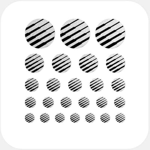 silver "PatternLines1" reusable privacy sticker set CamTag