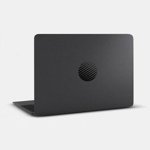 spaceblack "line pattern 1" reusable macbook sticker tabtag on a laptop