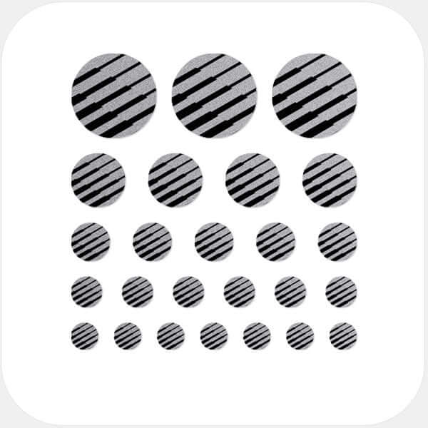 reusable webcam cover sticker sheet with multi-size assortment for laptops tablets and smartphones – spacegray Line Pattern 1 CamTag
