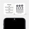 spacegray "PatternLines1" reusable privacy sticker CamTag on phone