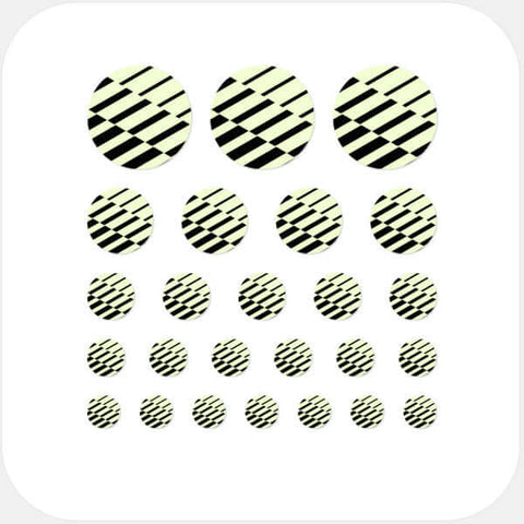 luminescent day "PatternLines2" reusable privacy sticker set CamTag