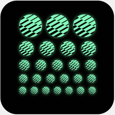 luminescent night "PatternLines2" reusable privacy sticker set CamTag
