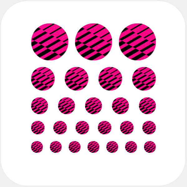 reusable camera blocker sticker set with 25 pieces in multiple sizes for phones laptops tablets and desktops – neon pink Line Pattern 2 CamTag