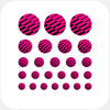 neon pink "PatternLines2" reusable privacy sticker set CamTag
