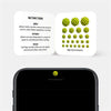 neon yellow "PatternLines2" reusable privacy sticker CamTag on phone