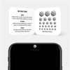 white "PatternLines2" reusable privacy sticker CamTag on phone