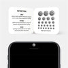 silver "PatternLines2" reusable privacy sticker CamTag on phone