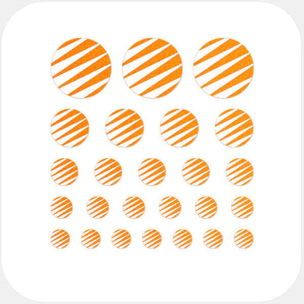webcam privacy cover set for digital privacy with multiple sizes for laptops tablets and smartphones – neon orange Line Pattern 4 CamTag
