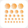 neon orange "line pattern 4" reusable privacy sticker set CamTag