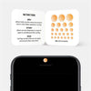neon orange "line pattern 4" reusable privacy sticker CamTag on phone