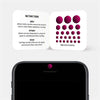 neon pink "line pattern 4" reusable privacy sticker CamTag on phone