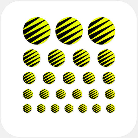 neon yellow "line pattern 4" reusable privacy sticker set CamTag
