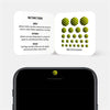 neon yellow "line pattern 4" reusable privacy sticker CamTag on phone