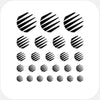 white "line pattern 4" reusable privacy sticker set CamTag