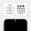 white "line pattern 4" reusable privacy sticker CamTag on phone