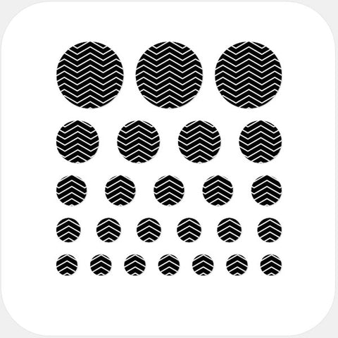 dark zigzag line pattern reusable privacy sticker set CamTag