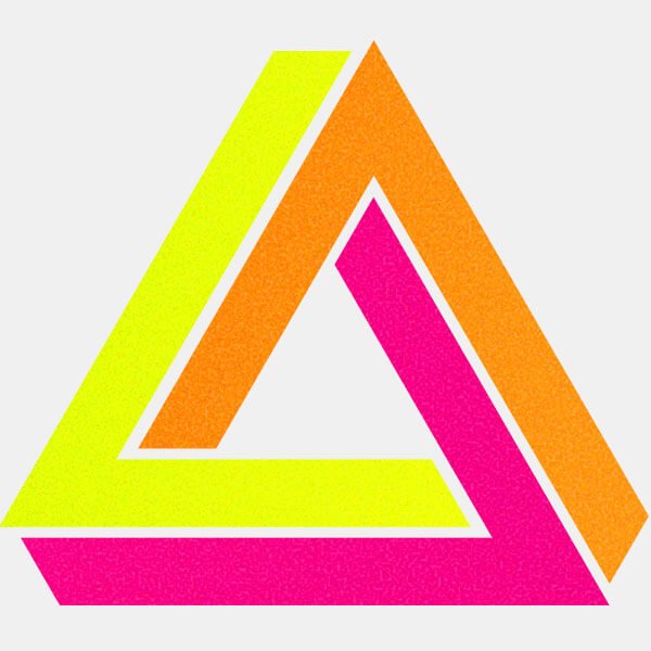 neon Penrose Triangle reusable macbook sticker parts tabtag