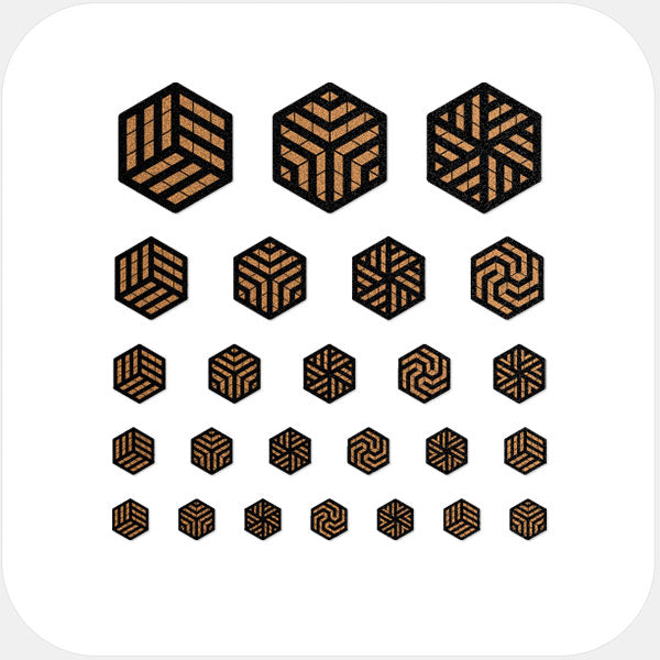 copper "hexagon set" reusable privacy sticker sets CamTag