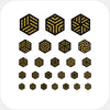 golden "hexagon set" reusable privacy sticker sets CamTag