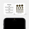 golden "hexagon set" reusable privacy sticker CamTag sets on phone