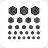 spacegray "hexagon set" reusable privacy sticker sets CamTag