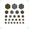 golden silver spacegray copper "hexagon set 1" reusable privacy sticker sets CamTag