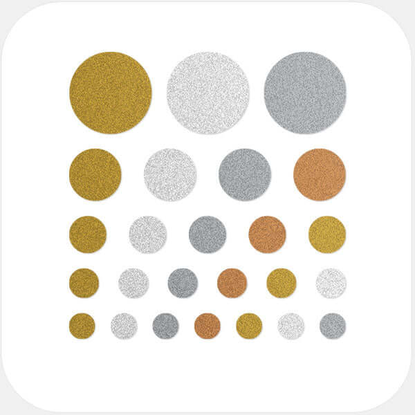 reusable webcam privacy sticker sheet with 25 pieces for laptops tablets and smartphones – golden silver spacegray copper Solid Color Set CamTag