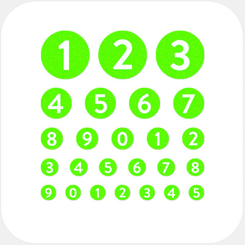 neon green "numbers set" reusable privacy sticker sets CamTag