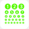 neon green "numbers set" reusable privacy sticker sets CamTag