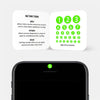 neon green "numbers set" reusable privacy sticker sets CamTag on phone